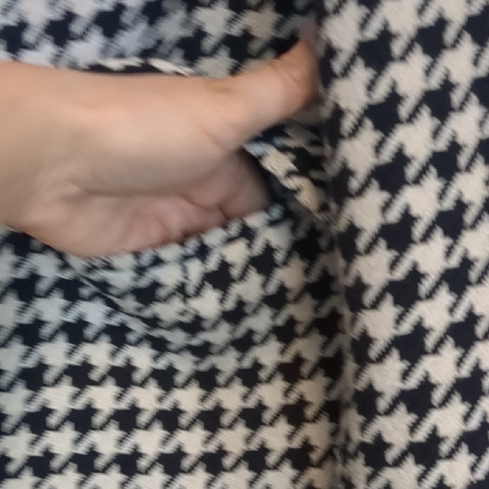 Ann Taylor Black and White Houndstooth Jacket Sz XL - Picture 4 of 10